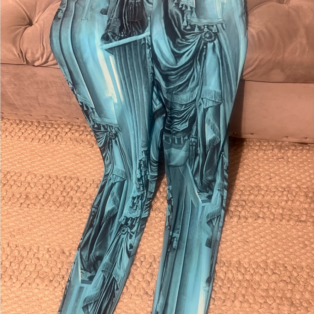 H&M Blue Artistic Leggings